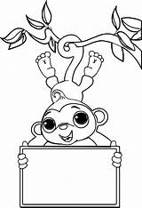 Coloring Monkey Pages Zoo Baby Sock Cute Monkeys Valentine Printable Zookeeper Colouring Socks Color Animal Getcolorings Hop Kids Drawing Print sketch template