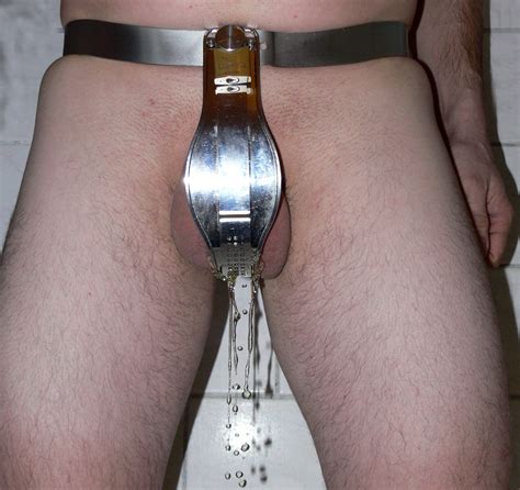bondage s m piss in the neosteel shemale system sport chastity belt