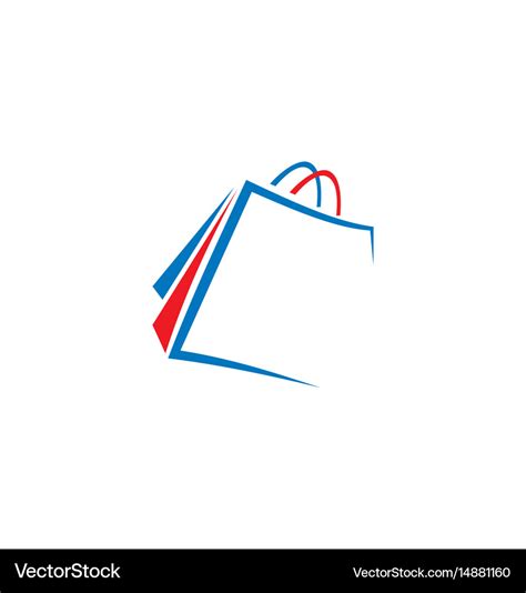 shopping bag logo royalty  vector image vectorstock