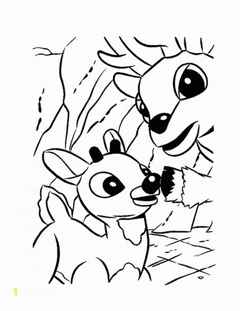 rudolph  clarice coloring pages santa  reindeer coloring pages