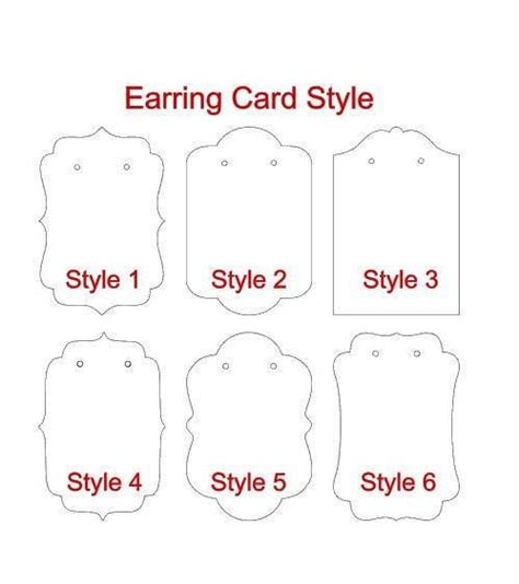 listing   handmade earring cards   sturdy  lb