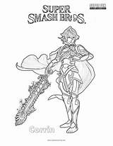 Smash Coloring Bros Pages Super Pit Corrin Template sketch template