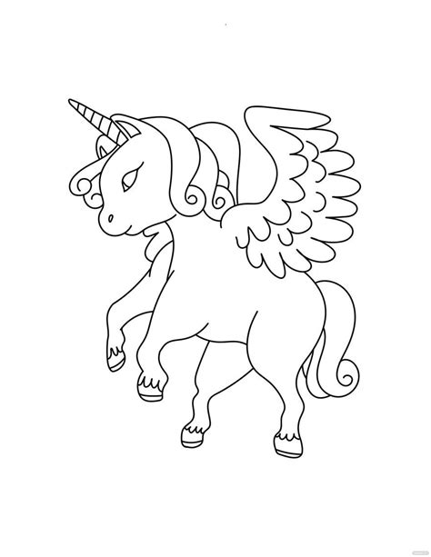 unicorn cake coloring page eps illustrator jpg png  svg