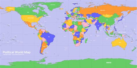 incredible world map political  countries  world map  major countries
