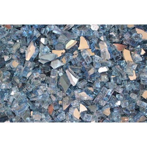 Exotic Glass 10 Lbs Up To 1 4 In Sky Blue Reflective Gas Fire Pit Fire