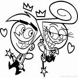 Fairly Oddparents Wanda Cosmo Godparents Timmy Turner Xcolorings 624px sketch template