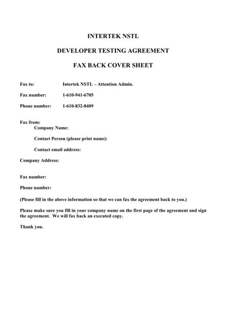intertek nstl developer testing agreement fax