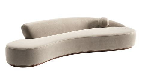 marseille  curved sofa  model turbosquid