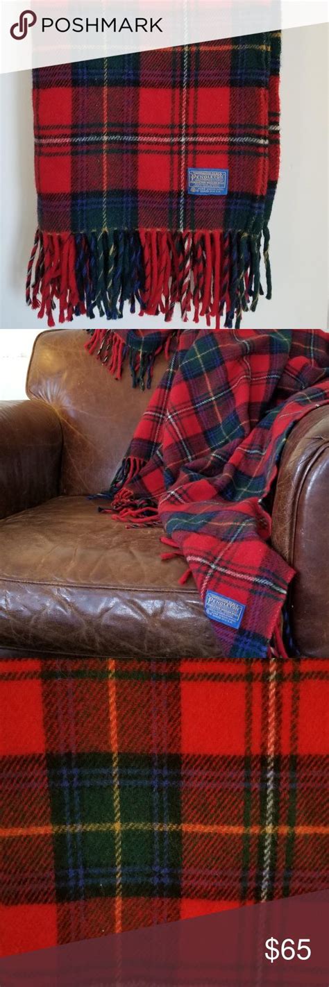 pendleton vintage plaid wool fringe blanket throw in 2020