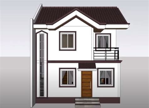 compact  bedroom modern double storey house pinoy house plans
