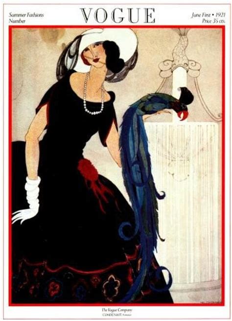 Vintage Vogue Magazine Cover Poster Print June 1 1921