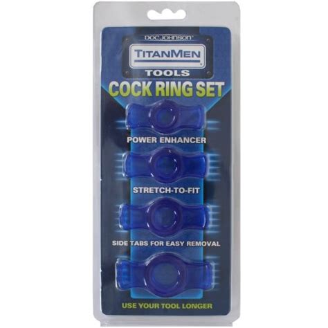Titanmen Cock Ring Set Blue Sex Toys At Adult Empire