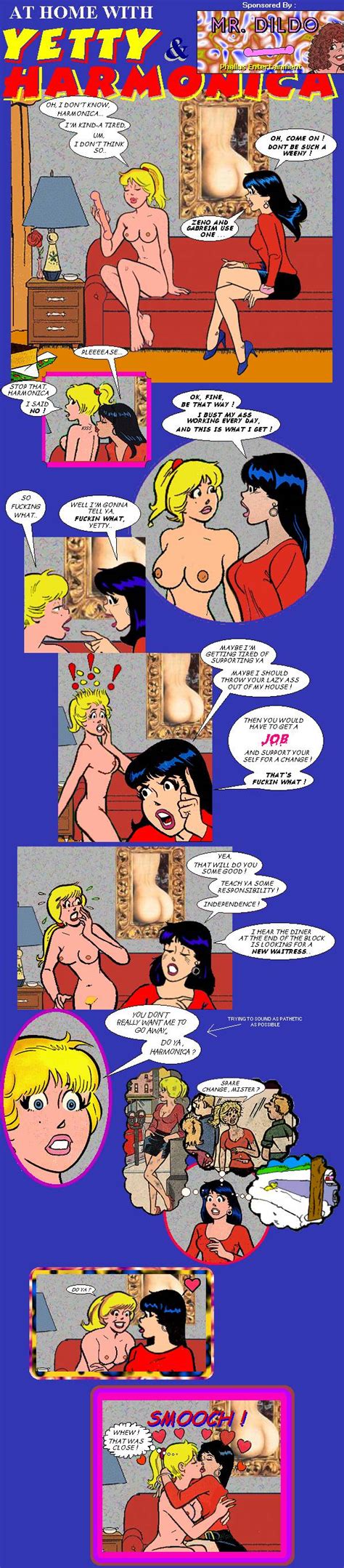 rule 34 2girls archie comics ass betty and veronica betty cooper biesiuss black hair blonde