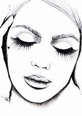 Rosto Maquiagem Maquiar Croqui Croquis Expressions Pencils Tutorials Colored Clipartmag Drawing sketch template