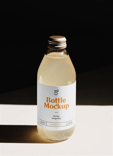 glass bottle  mockup  mockup world