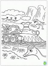 Coloring Train Dinosaur Dinokids sketch template