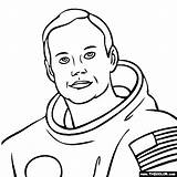 Armstrong Neil Coloring Pages Louis Thecolor Colouring Historical Famous Figure Color Choose Board sketch template