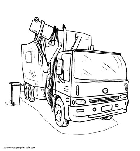 garbage truck coloring page coloring pages printablecom coloring home