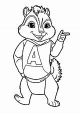 Alvin Pages Coloring Chipmunk Chipmunks Handsome Printable Cartoon Print Simon Kids A4 Theodore Disney Categories Boys Coloringonly Game Momjunction sketch template