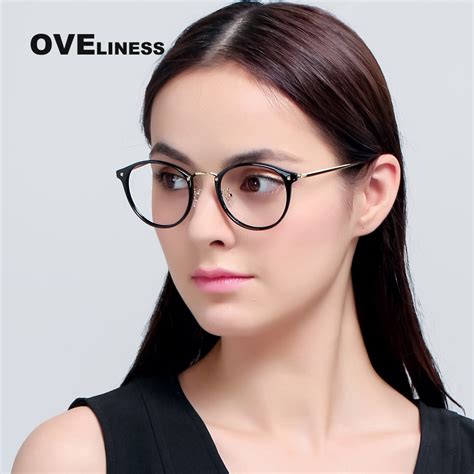 fashion reading eyeglasses clear lens optical round