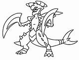 Mega Pokemon Coloring Pages Garchomp Pokémon Evolved Colouring sketch template