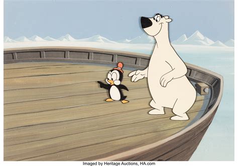 chilly willy maxie  polar bear  chilly willy production cel lot