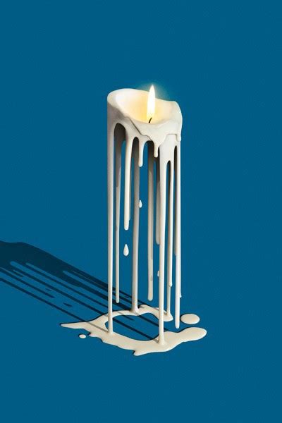 melted candles  behance
