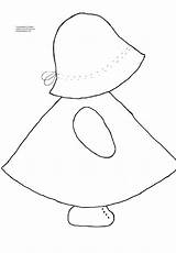 Sunbonnet Sewing Dutch Bonnet Appliques Grandmother Tudo Pouco sketch template