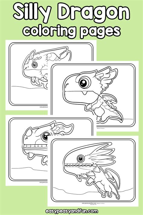 silly dragon coloring pages easy peasy  fun membership