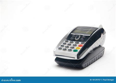 portable credit card terminal  base stock image image  swipe bank