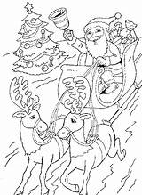 Coloring Christmas Pages Sled Kleurplaat Kerstman Coloringpages1001 Weihnachten sketch template