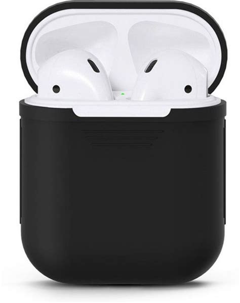 airpods silicone case cover hoesje voor apple airpods zwart