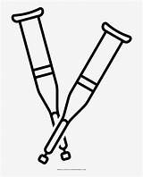 Crutches Colorear Muletas Crutch Pngkit sketch template