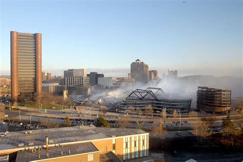 haven coliseum architect left town  day   imploded