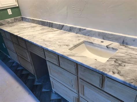 elegant marble countertops   kitchen  bathroom remodel moreno granite