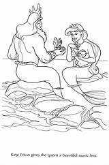 Coloring Pages Triton King Mermaid Little Getcolorings sketch template