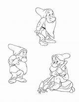 Dwarfs Seven Coloring Pages Color Snow Getcolorings Getdrawings Printable sketch template
