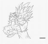 Goku Kamehameha Stance Coloring4free Dragon Saiyan sketch template