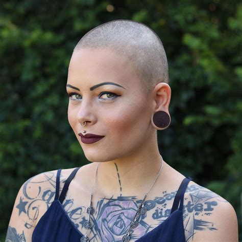 Ink Stubble And Body Mods Girls With Shaved Heads Shaved Head