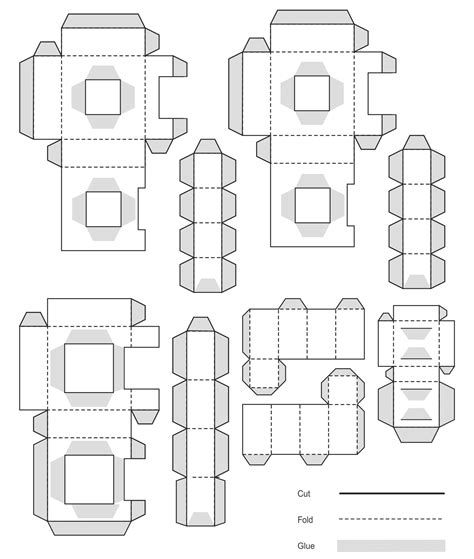 printable paper fidget cube template karagamii  printable paper