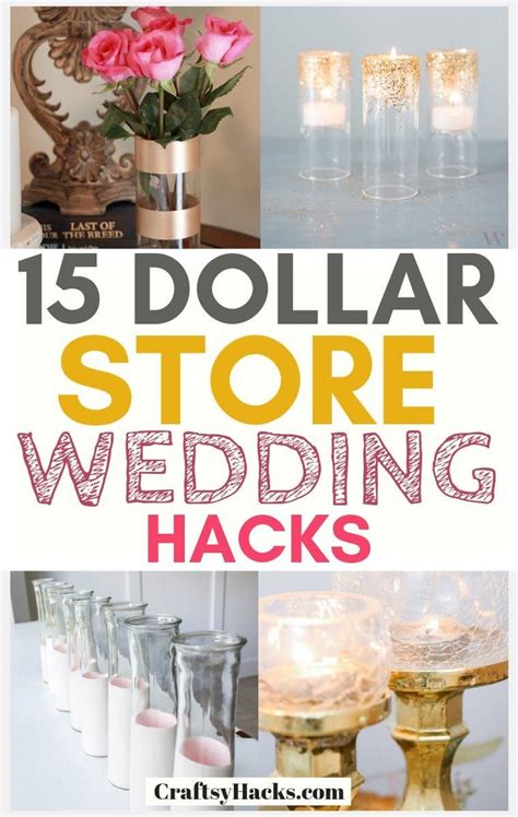 dollar store wedding hacks   budgets dollar