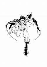 Coloring Robin Batman Pages Color Hood Cliparts Superhero Kids Library Clipart sketch template