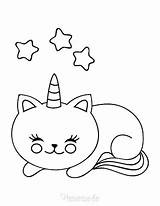 Caticorn Kitten Magical Adults Coloringhome sketch template