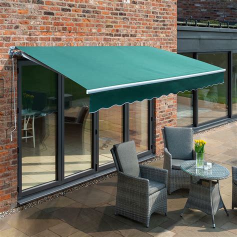 primrose patio awning manual yard canopy sun shade retractable shelter outdoor ebay