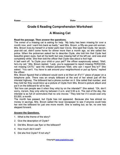 worksheet reading comprehension worksheets  grade grass fedjp