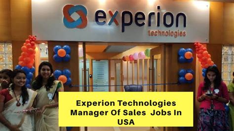 experion technologies manager  sales jobs  usa careerdudescom