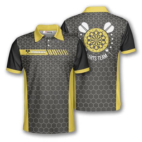 darts honeycomb pattern emblem custom darts shirts  men primesty