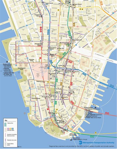 large detailed subway map  manhattan manhattan larg vrogueco