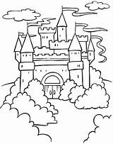 Castle Coloring Cloud Pages September sketch template