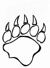 Paw Print Outline Cliparts Bear Clip Claw sketch template